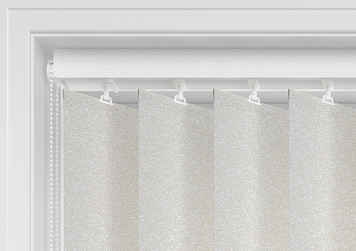 Shimmer (Blackout), Quartz Cream - Vertical Blind - Image 11